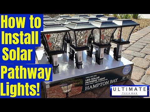 Hampton Bay Solar Lights Install - Set up & Review - Quick & Easy Install!