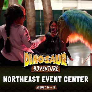 30 shares · 4 comments | Don't miss this dino-mite discount to travel back 65 million years! 練 Save 20% using promo code: REX20 Northeast Event Center August 24 & 25 | Dinosaur Adventure | Facebook