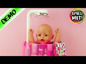 Baby Born deutsch BADEN in der neuen REGEN DUSCHE | Badespaß für Baby Born & Sister | Zapf Creation