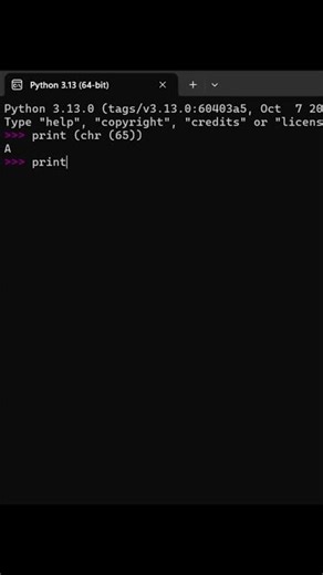 Char from ASCII | Python