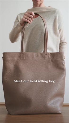 Our bestselling bag, now updated with a smooth zipper closure, made from soft and lightweight Italian pebbled leather. | Cuyana | Facebook