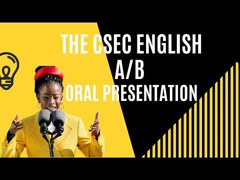 CSEC English A/B Oral Presentation//Inauguration poem by Amanda Gorman** MUST WATCH**