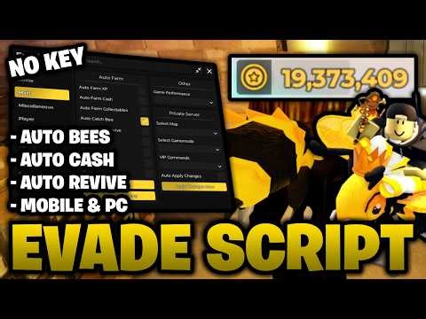 *NO KEY* Evade Script 2026 🐝 – Auto Catch Bees, Auto Farm, & More! Spring Update
