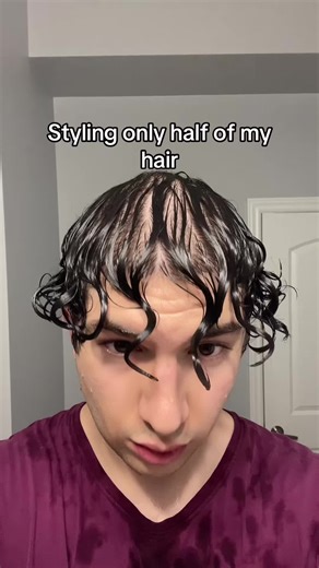 Styled half mogs the unstyled part @BASED #basedbodyworks #curlyhair #thinhair #lowdensity #routine