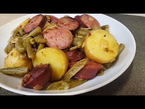 EASY Kielbasa Green Beans And Potatoes |Comfort Cooking |What's For Dinner