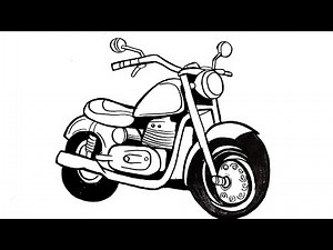 How To Draw A Motorcycle Easy | Step-by-Step Tutorial for Beginners
