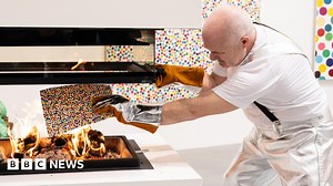 Damien Hirst burns his own art after selling NFTs