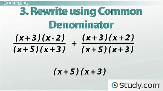 Practice Adding and Subtracting Rational Expressions