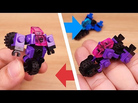 LEGO brick one legged motorcycle transformer robot tutorial Bikey #LEGO #MOC #レゴ変形ロボ #レゴアイデア #레고변신로봇