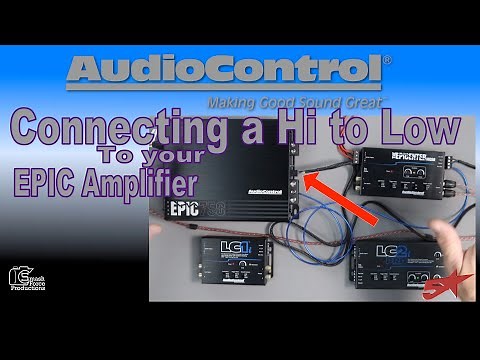 how to connect a line output coverter to the Audio control EPIC amplifier