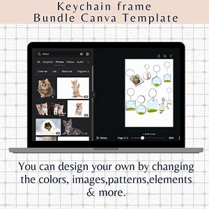 DIY Keychain Template: Editable Canva Design (digital Download) - Etsy