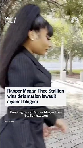 Rapper Megan Thee Stallion wins defamation lawsuit against blogger
