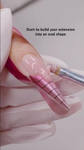 Oval Nail Extension Tutorial with Hard Gel Part 1 | HEMA Free Gel | Builder Gel Tutorial
