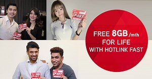 155K views · 1.3K reactions | Hotlink FAST now comes with FREE 8GB every month, for life on the No. 1 4GLTE network. Get UNBEATABLE INTERNET PASSES (1GB/day @ RM3, 5GB/month @ RM48), plus FREE SOCIAL CHAT! What are you waiting for, get it FAST! www.hotlink.com.my/fast | Hotlink | Facebook