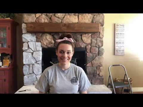 How to Whitewash a Stone Fireplace