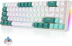 RK71 Mechanical Keyboard - 2.4GHz/Bluetooth/USB-C Wired Gaming Keyboard, 70% Layout 71 Keys Compact Creamy Keyboard, Programmable Macro, Hot-Swappable RGB Backlight Ergonomics Keyboard
