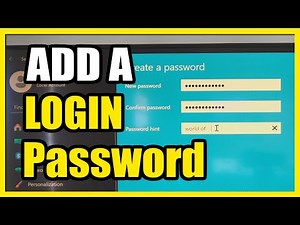 How to Add a Password or PIN to LOGIN on Account for Windows 11 PC (Settings Tutorial)