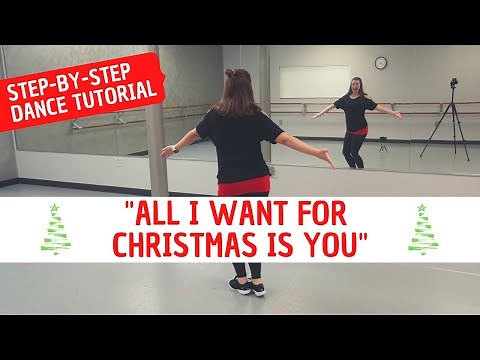 "All I Want For Christmas Is You" | Mariah Carey | (EASY DANCE TUTORIAL) Step-by-Step & Back-view!