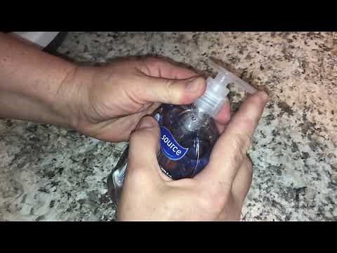 How to open pop-up pump soap or shampoo bottle