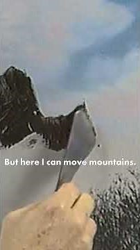 Bob Ross teaches you how to add a rugged old mountain into your painting #paintlikebobross #art