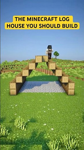 Simple Minecraft Log House for Survival! #minecraft