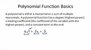 Polynomial Function Basics - Overview ( Video ) | Algebra