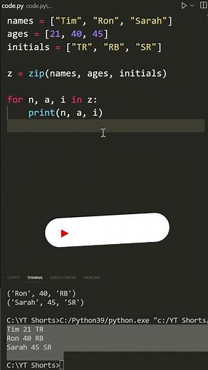 zip() in Python - Combine Iterables Together