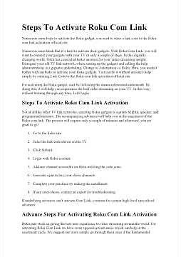 Activation Code for Roku using Roku Com Link