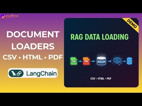 #41. Document Loaders Explained | CSVLoader, HTMLLoader & PDFLoader Demo