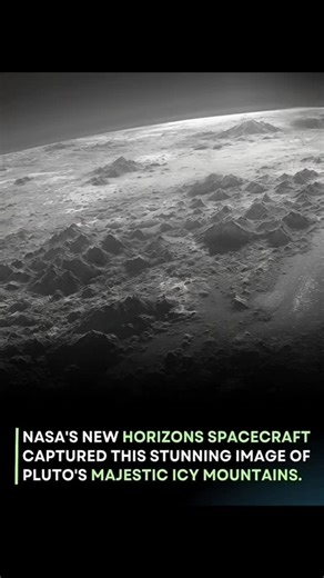 The fact Frontier on Instagram: "“NASA Reveals Pluto’s Hidden World: Majestic Icy Mountains Discovered” Pluto is more incredible than we ever imagined ❄️🪐 Captured by NASA’s New Horizons spacecraft, this breathtaking image reveals towering icy mountains on the surface of the distant dwarf planet. Located billions of miles away, Pluto’s frozen landscape challenges everything we thought we knew about the outer solar system. These massive ice formations hint at a surprisingly active and complex wo