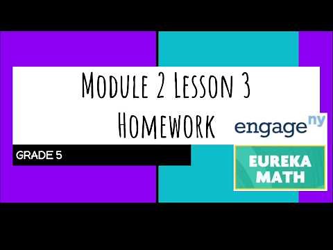 Engage NY // Eureka Math Grade 5 Module 2 Lesson 3 Homework