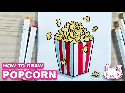 How to Draw Popcorn | Yummy Snack Food