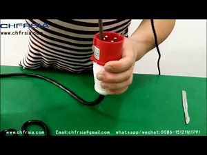 380 415V 4P industrial plugs wiring demonstration