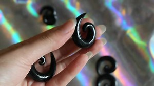 Black Spiral Gauges / Ear Gauges / Spiral Ear Tapers / 3mm - 20 Mm Gauges / Spiral Ear Plugs / 3/8'' 1/2" 8g 6g 4g 2g 0g 00g Gauge - Etsy