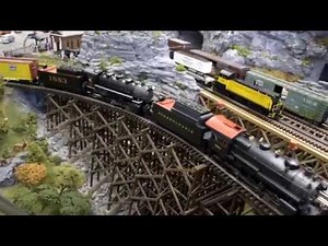 O Scale Train Layout - MTH Premier - Red Lion Train Station August 2016 open house