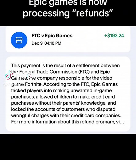 Epic Games Processing Refunds for Fortnite Players
