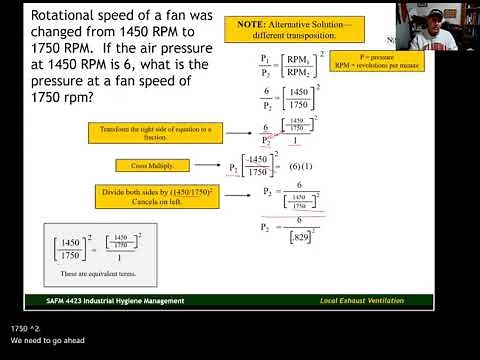 Fan Laws (Affinity Laws), Calculations