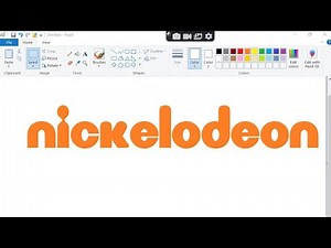 How to draw Nickelodeon logo in MS Paint.. Step by Step.