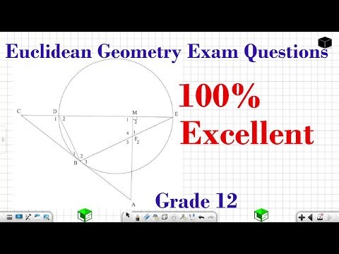 Euclidean Geometry Exam Questions Grade 12 November 2020 [P2 Q10 DBE]