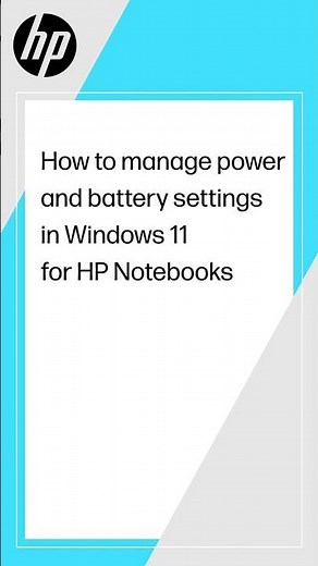 How to manage power and battery settings in Windows 11 for HP Notebooks #shorts