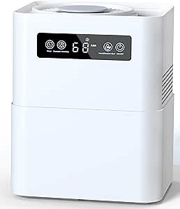 Evaporative Humidifier for Bedroom, Mist-Free Top Fill Quiet Humidifiers with Filters