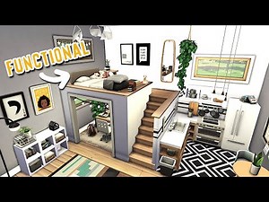 Functional Loft Room | The Sims 4 - Speed Build (NO CC)