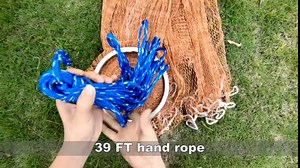 Drasry Saltwater Fishing Cast Net with Aluminum Frisbee for Bait Trap Fish Throw Net. Size 4FT/5FT/6FT/7FT Radius Freshwater Casting