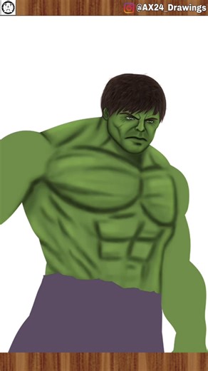Drawing and Coloring - Hulk || #hulk #drawing from #avengers