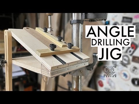 Simple Drill Press Table that TILTS for Angled Holes! (even works with benchtop drill press)