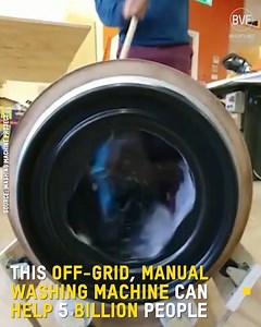 358K views · 7.6K reactions | Brilliant  how these hand-cranked, off-grid washing machines can help 5 billion people save time,  and effort   The Washing Machine Project | BrightVibes | Facebook