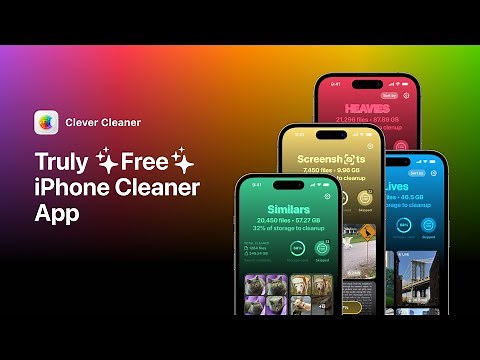 Clever Cleaner App - 100% Free iPhone Cleaner ✅ No Ads, No Paywalls!
