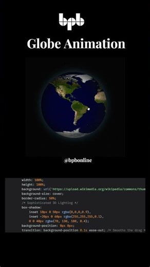 Pure CSS 3D Globe! 🌍 Interactive World Map Animation ✨