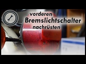 Retrofitting a front brake light switch - S50/S51 Tutorial