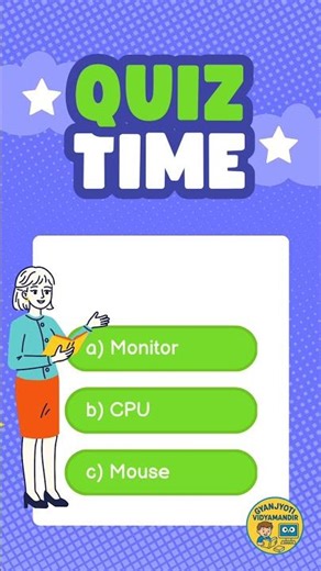 Computer Quiz for Kids | Basic GK Questions with Answers | Digital Study Station #reels #quiz